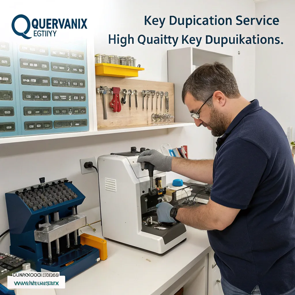 Professional key duplication service provided by QUERVANIX experts